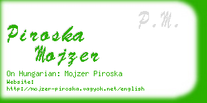 piroska mojzer business card